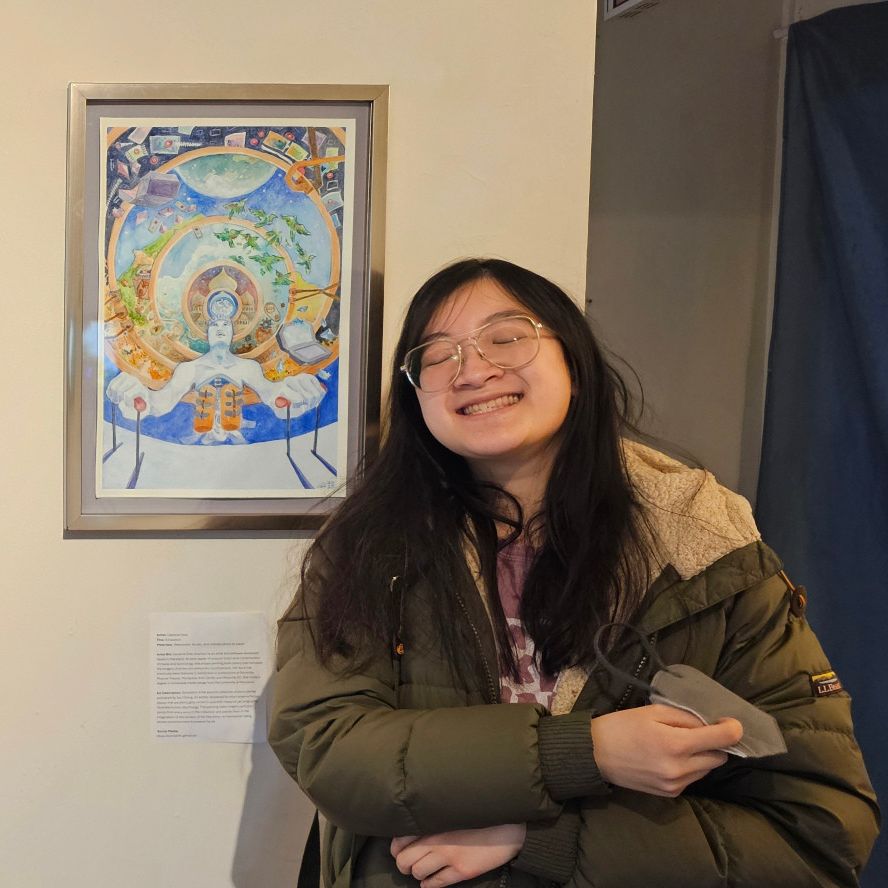 Me and one of my paintings at Rhizome DC